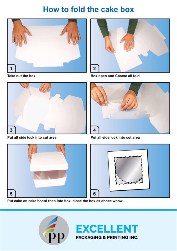 Excellent Packaging & Printing Cake Box assembly instructions