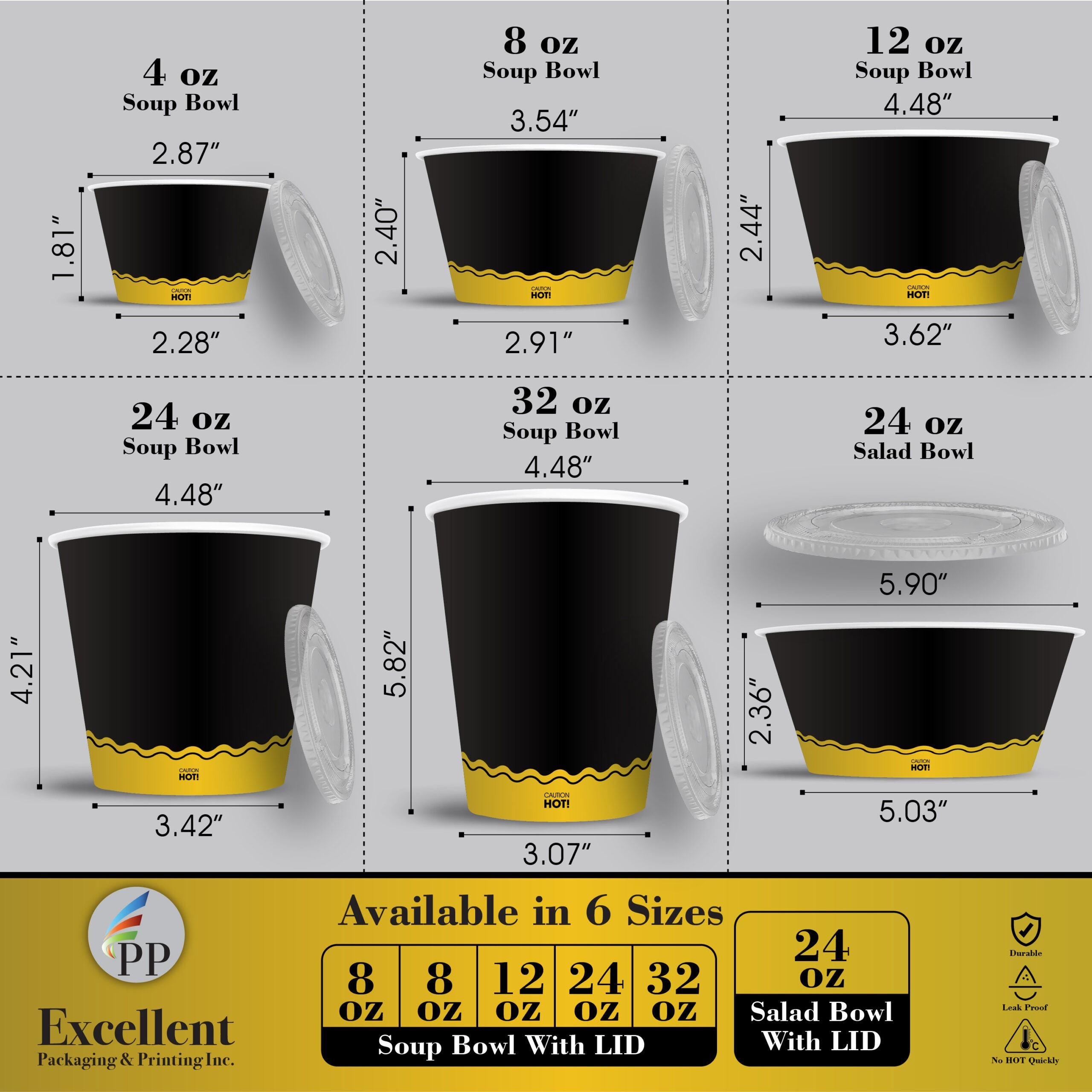 Excellent printing and packaging soup cups