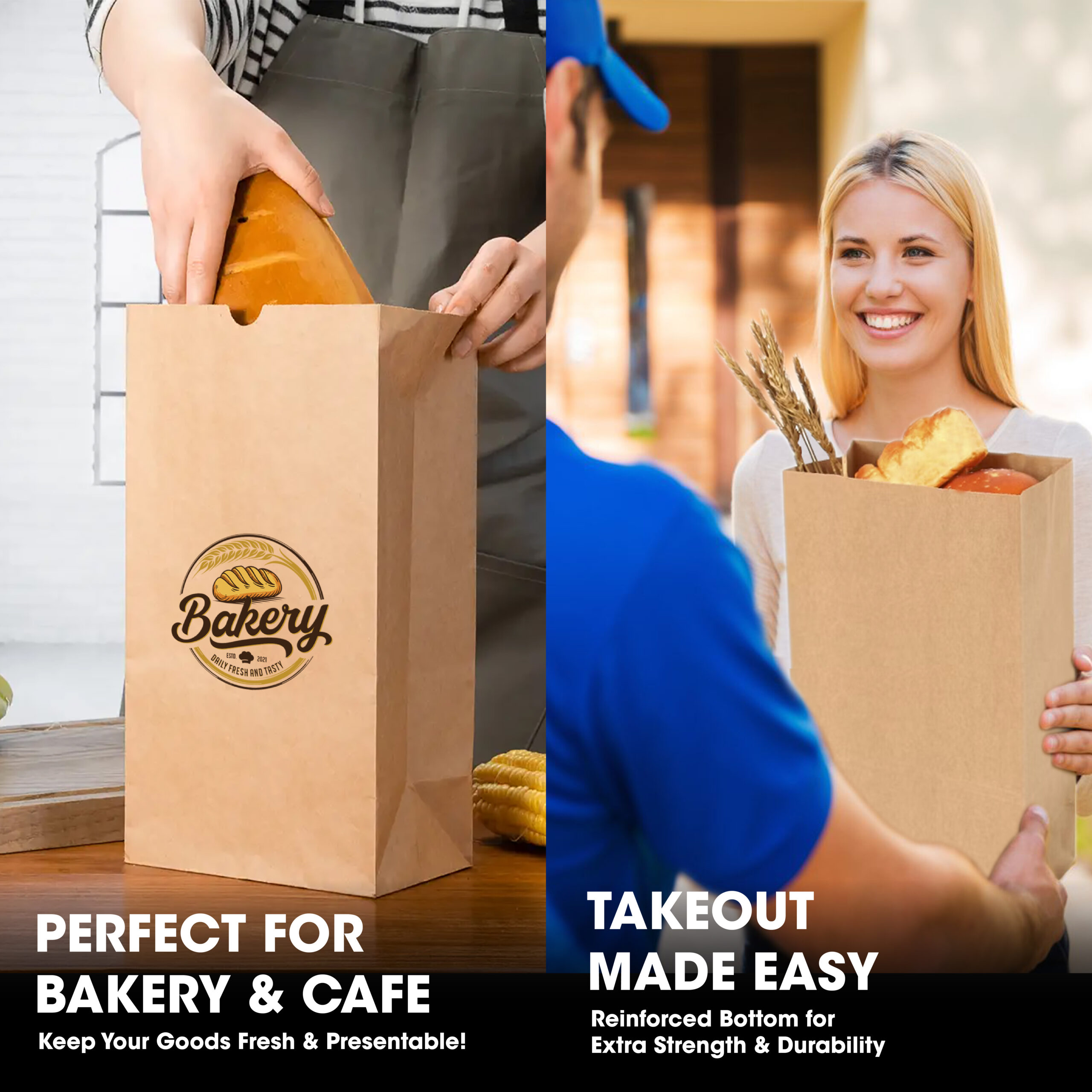 Brown Kraft Sac Paper Bags - Eco-Friendly & Biodegradable