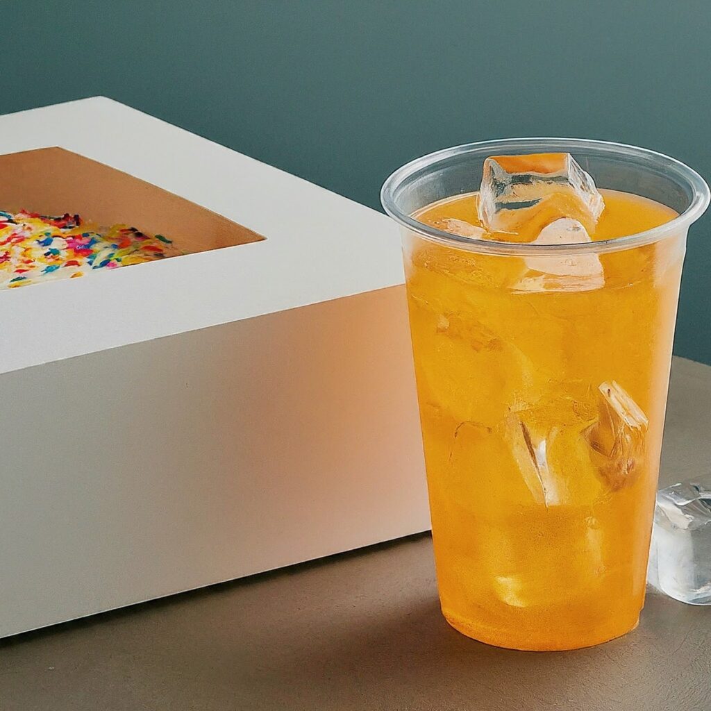 Excellent Packaging & Printing cake box and PET glass image