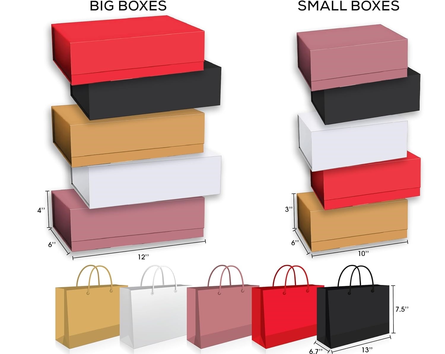 Excellent Packaging & Printing gift boxes and bags dimensions image
