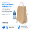 Premium brown kraft paper handle bags for gifting and retail
